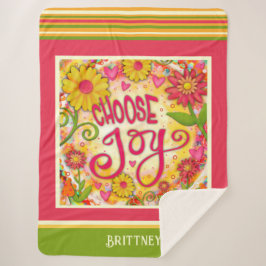 Manta Sherpa Divertido nombre personalizado elegir alegría ines