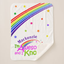 Divertido y lo sé con arcoiris en blanco