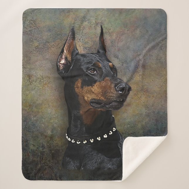 Manta Sherpa Doberman (Anverso)