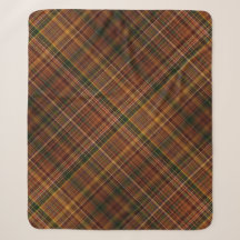 Doble Plaid Otoñal Marrón, Rojo Herrumbre y Verde