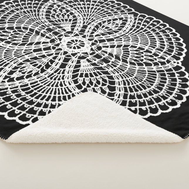 Manta Sherpa Doily Art Sherpa Blanket (3/4)
