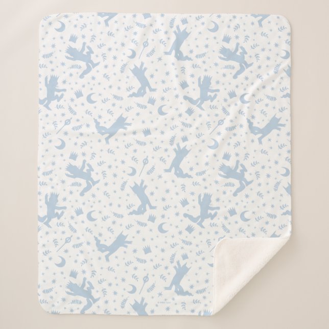 Manta Sherpa Donde las cosas salvajes azuzan la floral (Anverso)