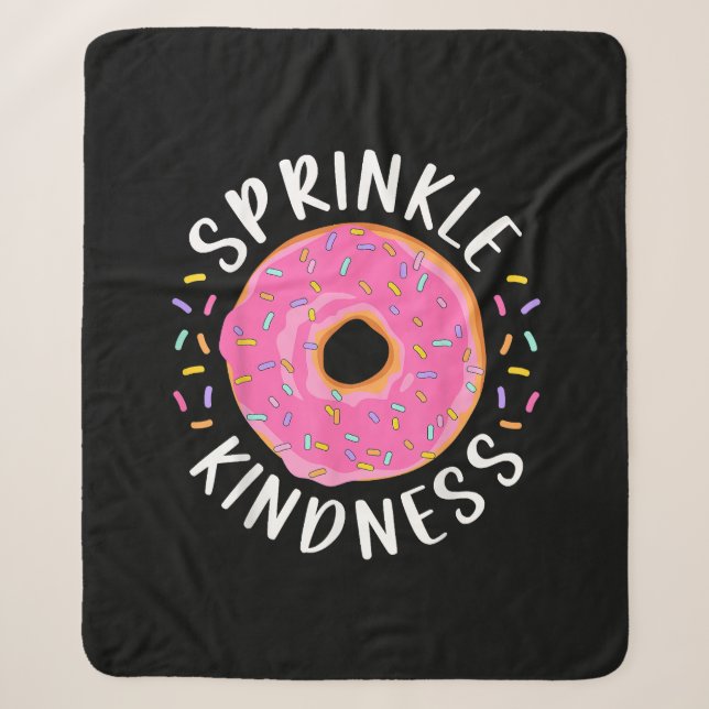 Manta Sherpa Donut Sprinkle Kindness Chicas graciosas (Anverso)