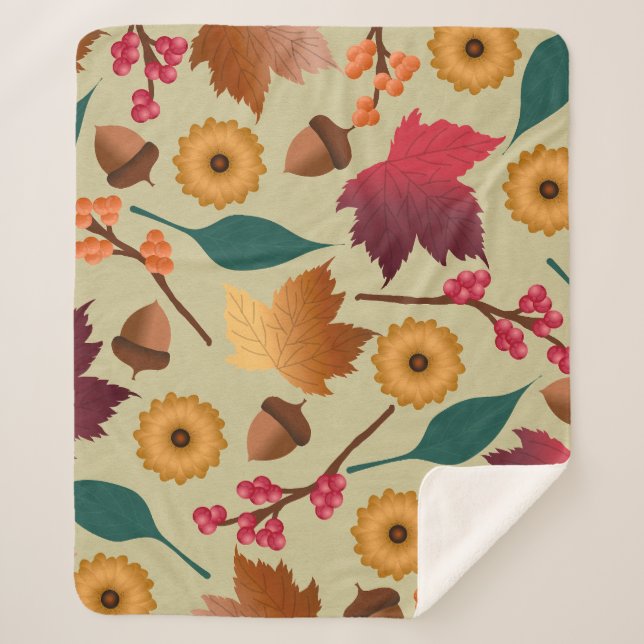 Manta Sherpa Dorado Shimmer otoño Sherpa Blanket (Anverso)