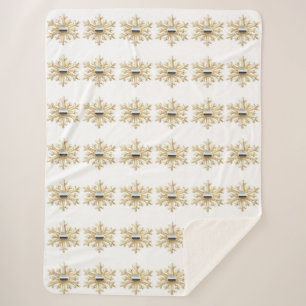 Manta Sherpa Dorado y cromado Sherpa Blanket