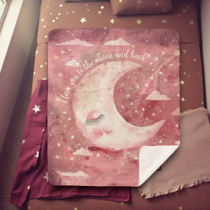 Manta Sherpa Dormitorio Rústico Rojo Bajo la Luz de la Luna par
