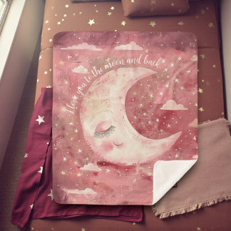 Manta Sherpa Dormitorio Rústico Rojo Bajo la Luz de la Luna par