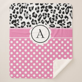 Manta Sherpa Dosis onduladas y animales imprimir monograma