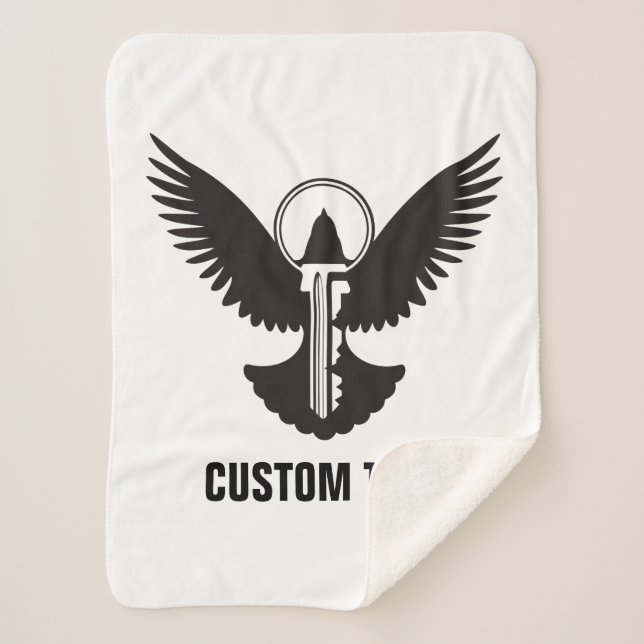 Manta Sherpa Dove con clave (Anverso)