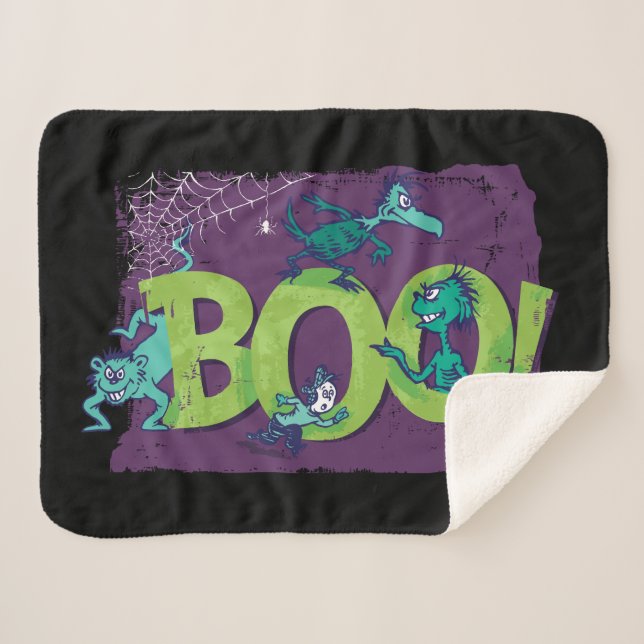 Manta Sherpa Dr. Seuss | ¡BOO! Gráfico de Halloween (Anverso (horizontal))