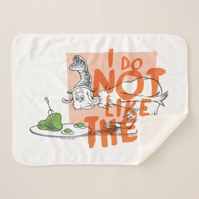 Manta Sherpa Dr. Seuss Guy-Am-I "No Me Gustan" (Anverso (horizontal))