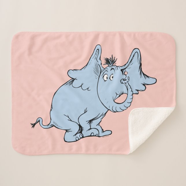 Manta Sherpa Dr. Seuss | Horton de lado (Anverso (horizontal))