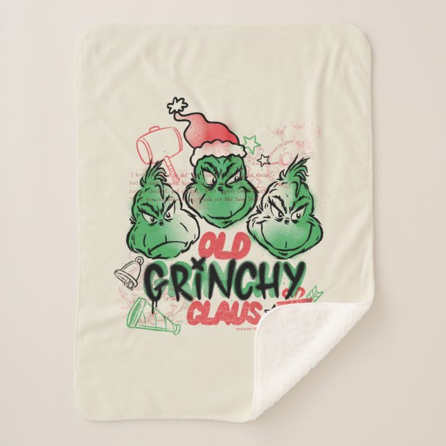 Manta Sherpa Dr. Seuss | Old Grinch Claus (Anverso)