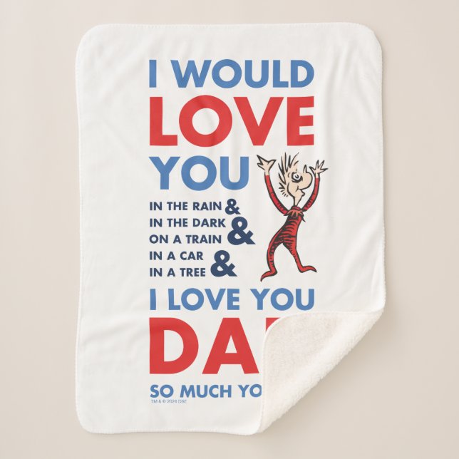 Manta Sherpa Dr. Seuss | Te Amo Tanto Papá Que Ves (Anverso)