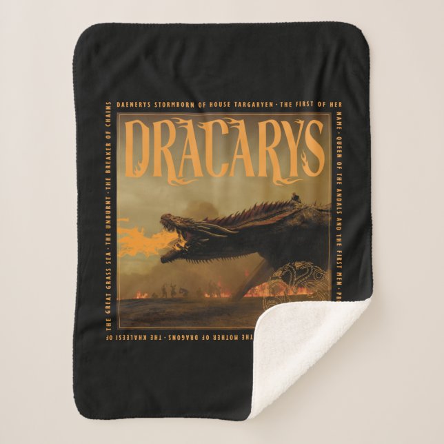 Manta Sherpa "Dracarys" Drogon Breathing Fire Graphic (Anverso)