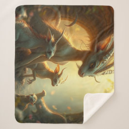 Manta Sherpa „Drachenmutter im goldenen Wald“