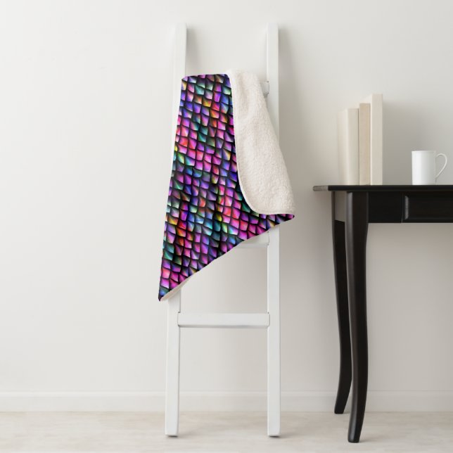 Manta Sherpa Dragón arcoiris escala Sherpa Blanket (In situ)