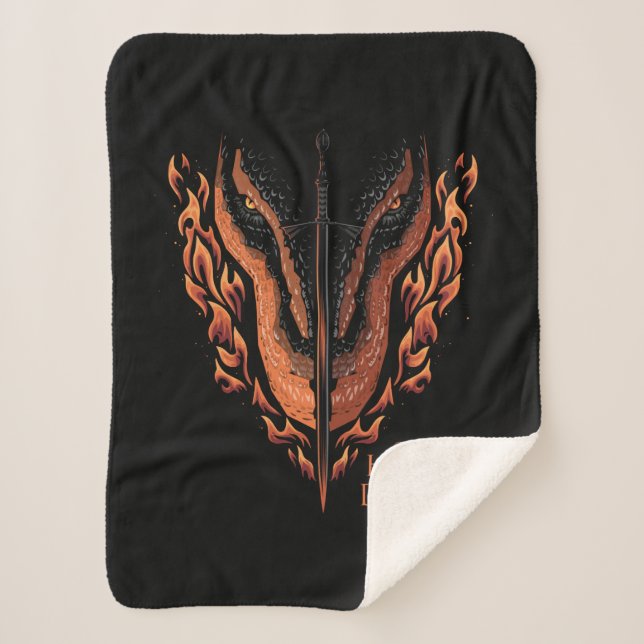 Manta Sherpa Dragón en llamas tras la espada (Anverso)