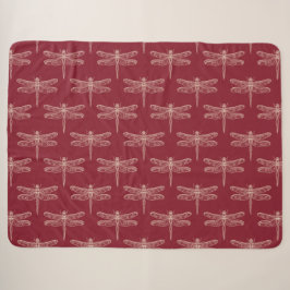 Manta Sherpa Dragonflies on Brick Red