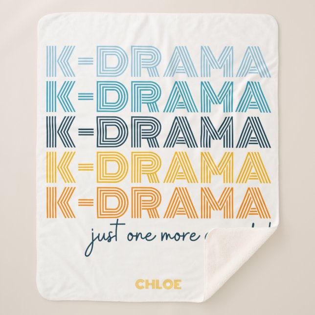 Manta Sherpa Drama coreano moderno viendo Sherpa mediana (Anverso)