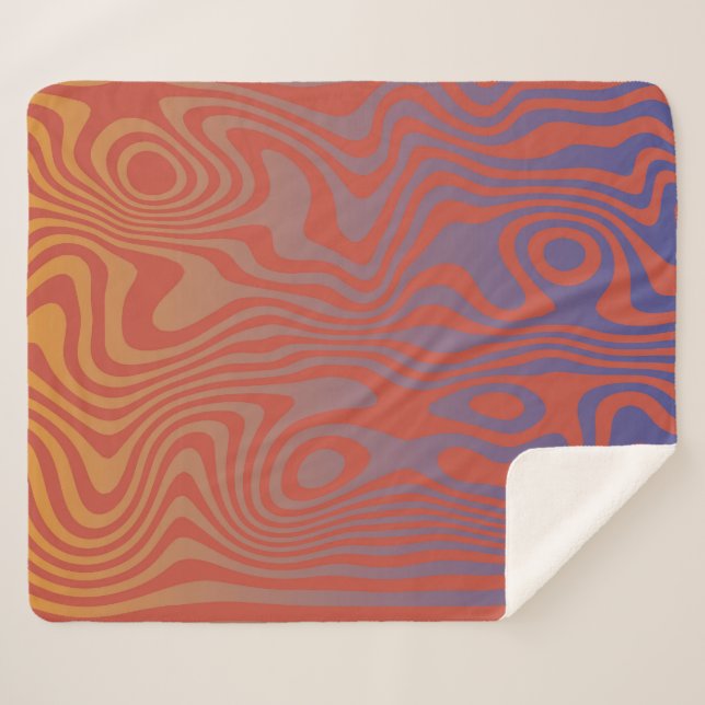 Manta Sherpa Dream Flow l Abstract Trippy Pattern - No. 01 (Anverso (horizontal))