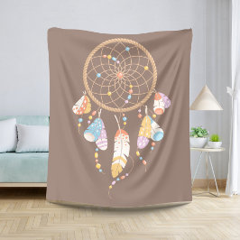 Manta Sherpa Dreamcatcher del Boho Tribal en Brown