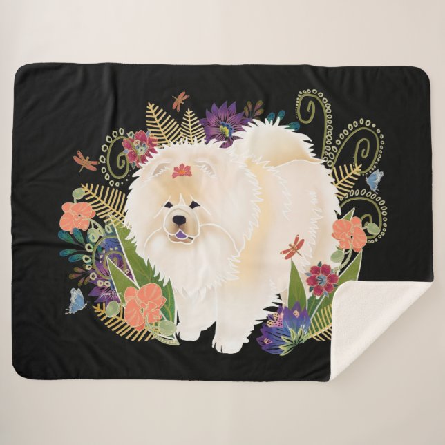 Manta Sherpa DREAMY CREAMY crema de vaca (Anverso (horizontal))