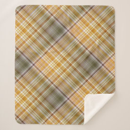 Manta Sherpa Dry Corn Yellow and Olive Green Plaid