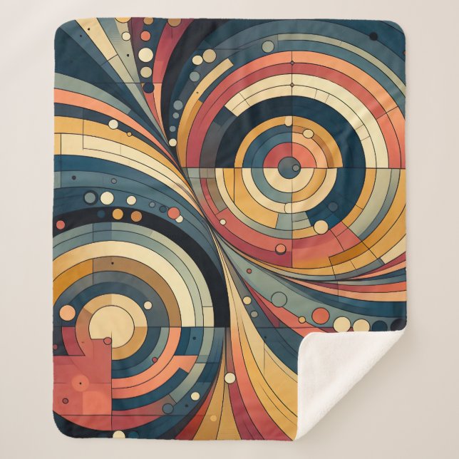 Manta Sherpa Dualidad - Bauhaus - Sherpa Throw Blanket (Anverso)