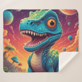 Manta Sherpa Ducha para bebé Dino-Mite