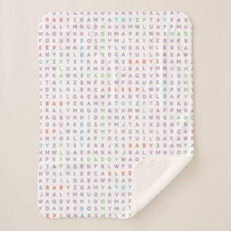 Manta Sherpa Dulce alfabeto de bebé ABCs Colores cálidos y rico