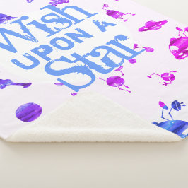 Manta Sherpa Dulce Patrón del Espacio Exterior Personalizado De