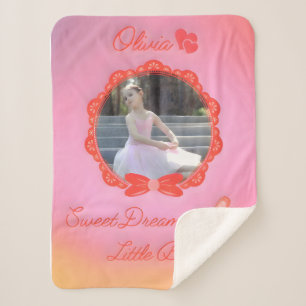 Manta Sherpa "Dulce Sueños Pequeña Ballerina"