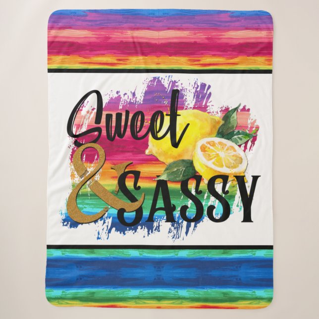 Manta Sherpa Dulce y Sassy (Anverso)