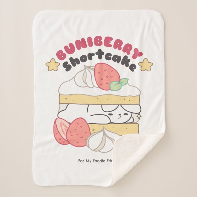 Manta Sherpa Dulces pulseras: Deliciosa tarta de Buniberry (Anverso)