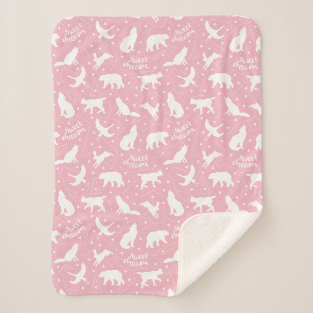 Manta Sherpa Dulces sueños | Constelaciones de estrellas (Anverso)