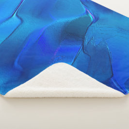 Manta Sherpa Dunas metálicas en vivos colores azules