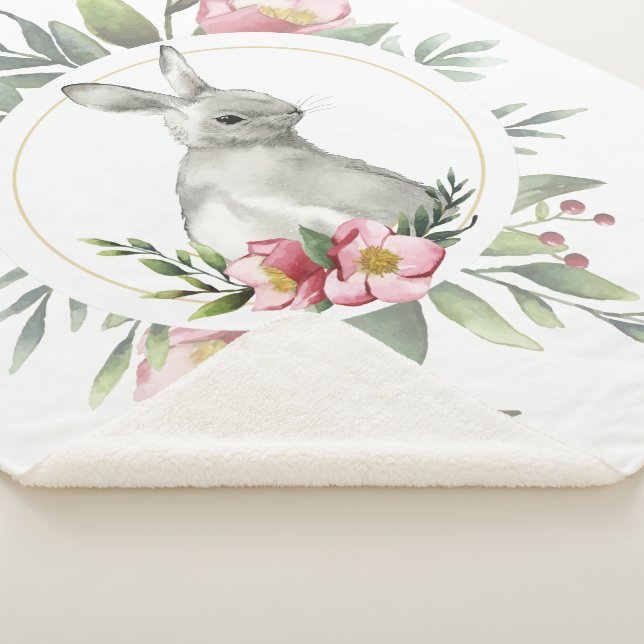 Manta Sherpa Easter Bunny Floral (3/4)