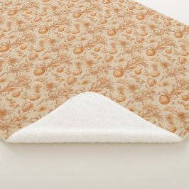 Manta Sherpa Easter Toile de Jouy Eggs and Tulips Pattern