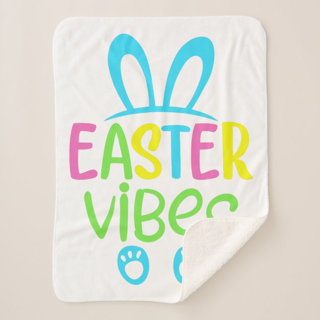 Manta Sherpa Easter Vibes Pastel (Anverso)