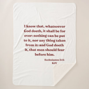 Manta Sherpa Ecclesiastes 3:14 KJV Biblia Verse
