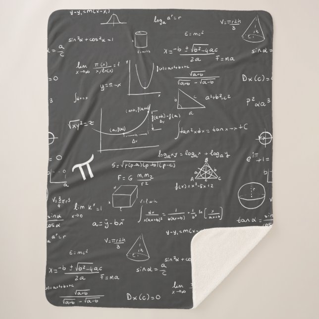 Manta Sherpa Ecuaciones matemáticas Fórmulas Álgebra Nerd (Anverso)