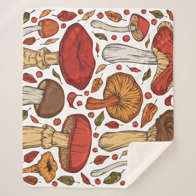 Manta Sherpa Edificios Forestales: Colección Salvaje Vintage. (Anverso)