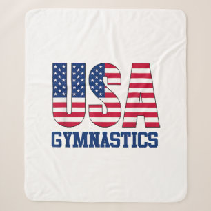 Manta Sherpa EE. UU. con gimnasia deportiva de la bandera estad