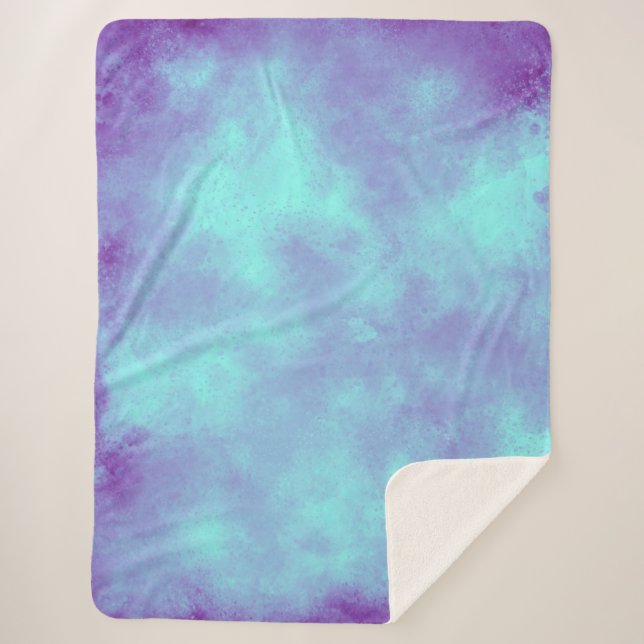 Manta Sherpa Efecto nube de tormenta púrpura Sherpa Blanket (Anverso)