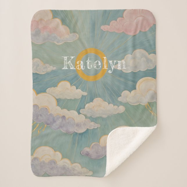 Manta Sherpa El abrazo de Daybreak personalizado (Anverso)