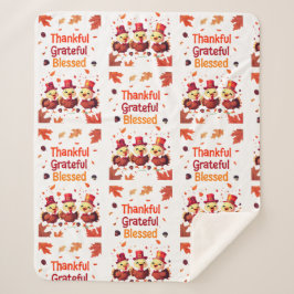 Manta Sherpa El Agradecido Día de Acción de Gracias con Estilo