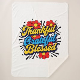 Manta Sherpa El Agradecido Día de Acción de Gracias con Estilo