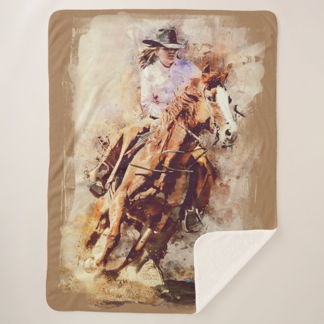 Manta Sherpa El Amor Entre Una Mujer Y Su Caballo (Anverso)