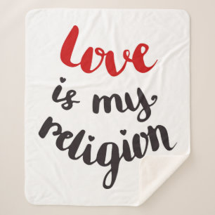 Manta Sherpa El amor es mi religión